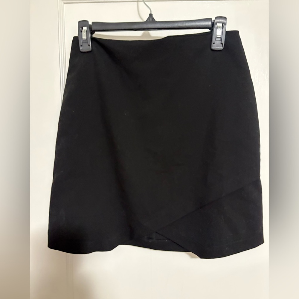 BCBGMaxAzria Black Asymmetrical Mini Skirt